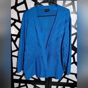 Worthington - Woman's Knit Cardigan Sweater - Blue - Est. 2X